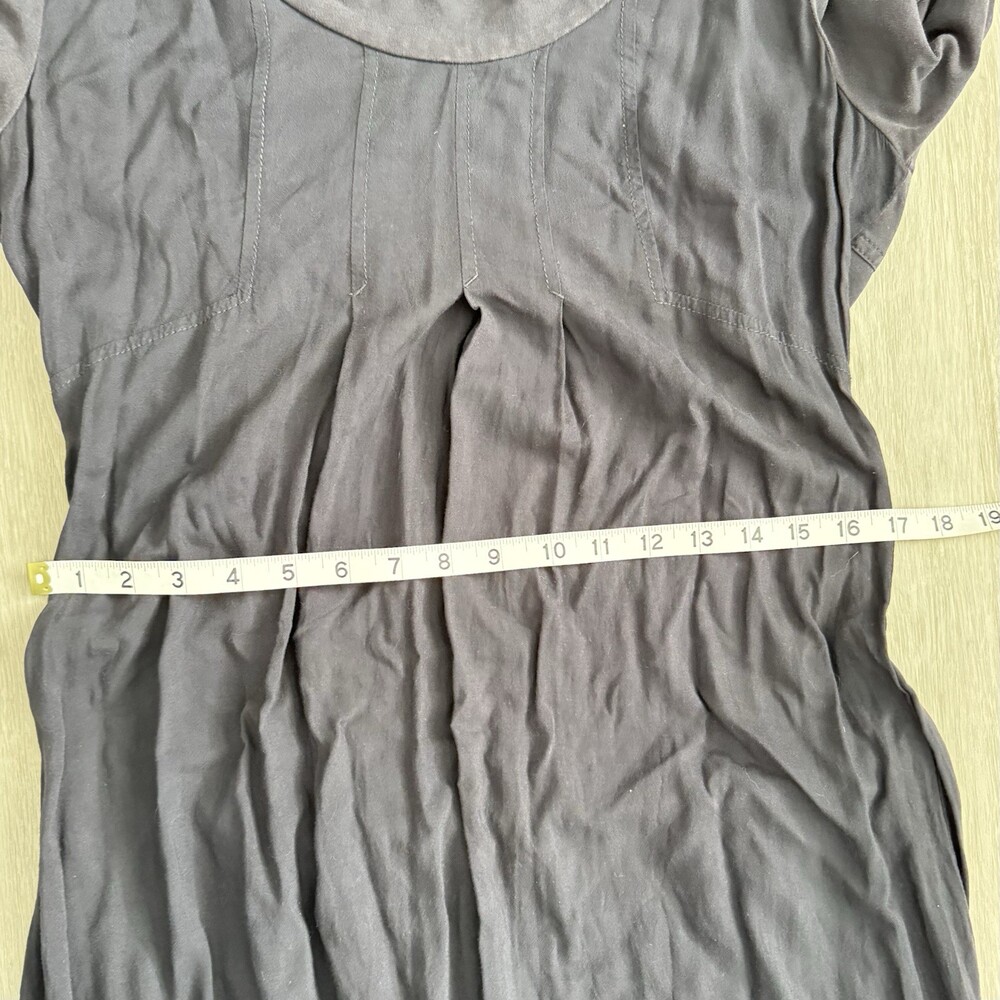 SANDWICH Dress Long Sleeve Cowl Neck Women Size 38 Navy Blue Pleated - Picture 9 of 12